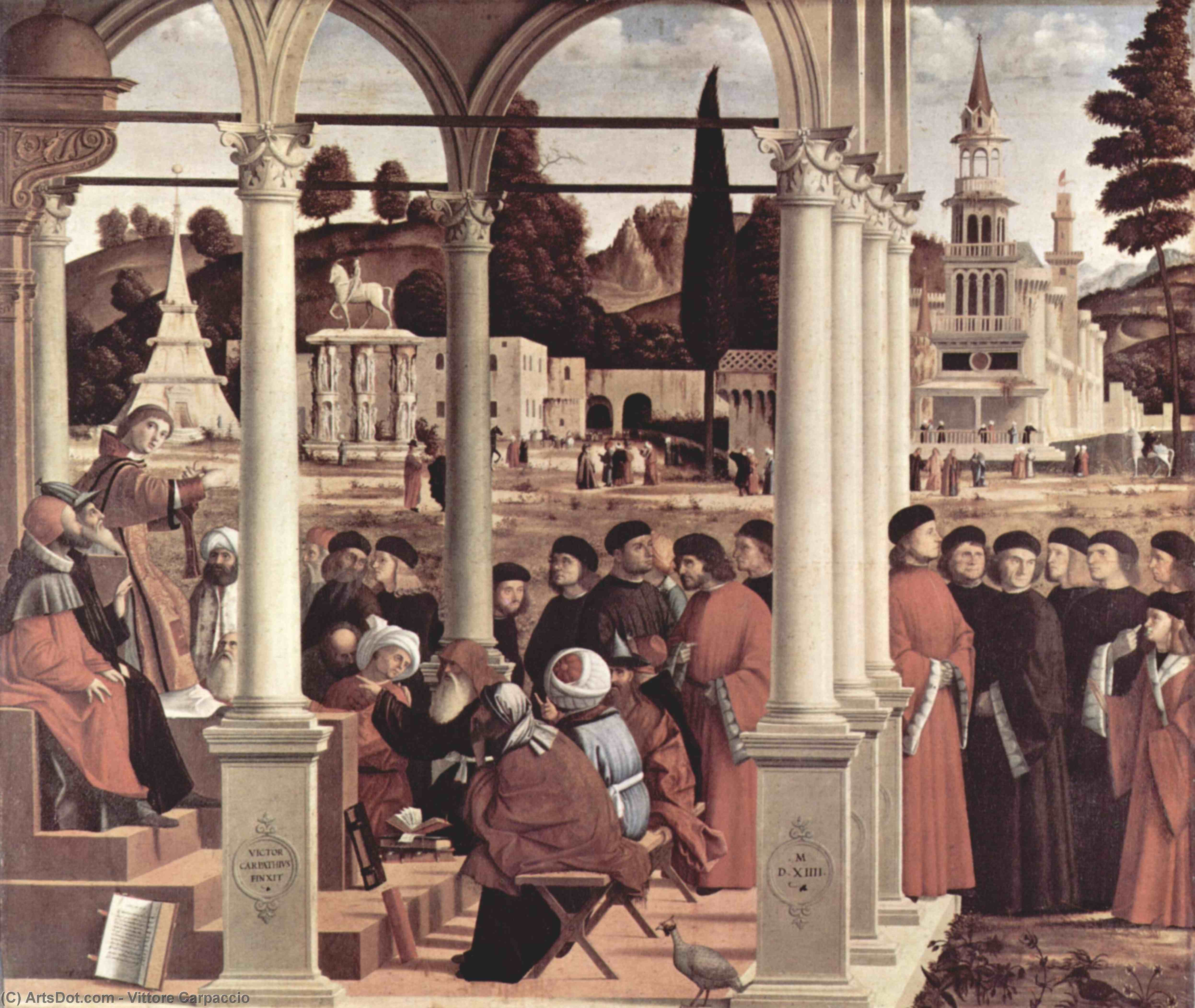 Wikioo.org - Bách khoa toàn thư về mỹ thuật - Vẽ tranh, Tác phẩm nghệ thuật Vittore Carpaccio - Debate of St. Stephen