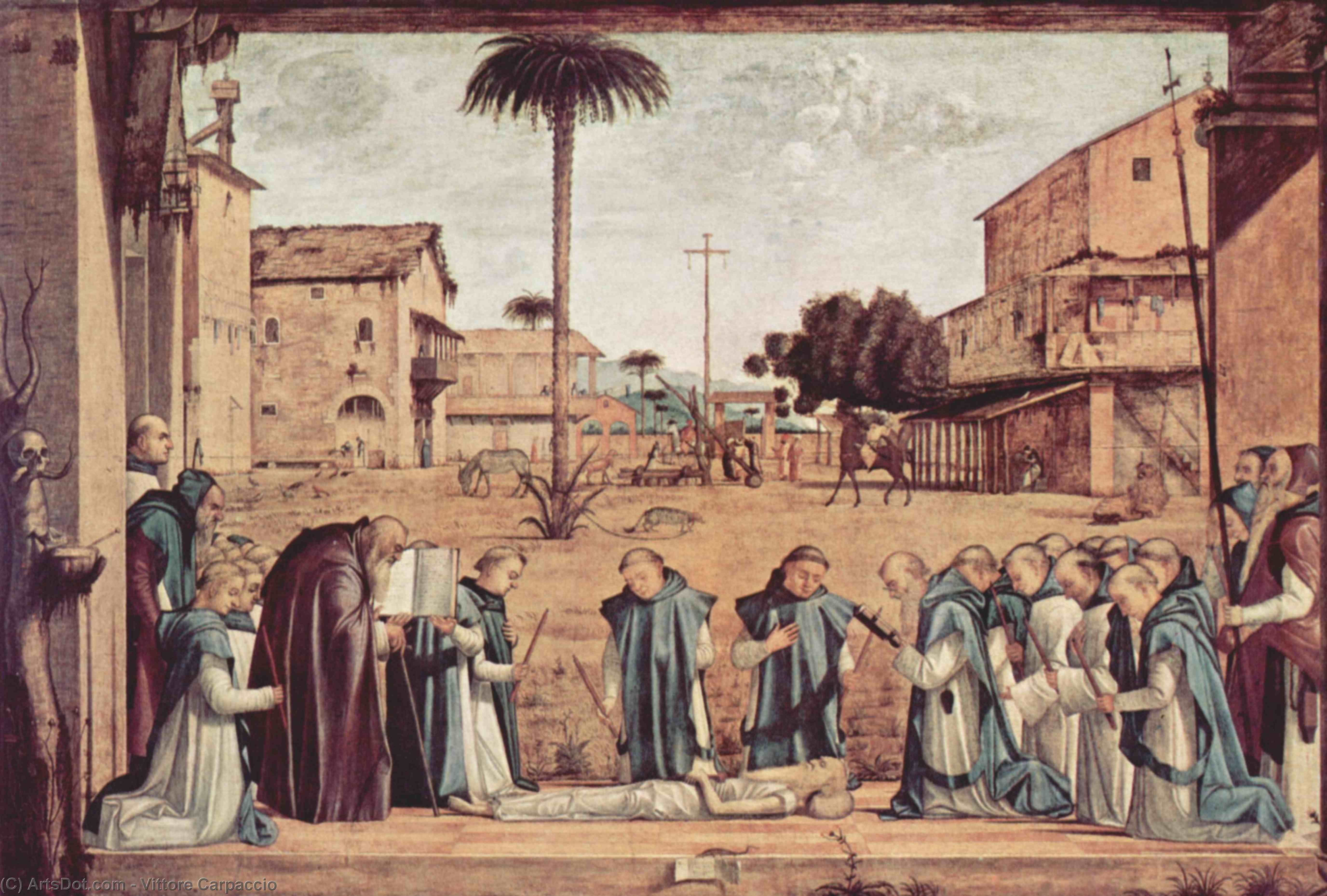 WikiOO.org - Enciklopedija dailės - Tapyba, meno kuriniai Vittore Carpaccio - Burial of St. Jerome