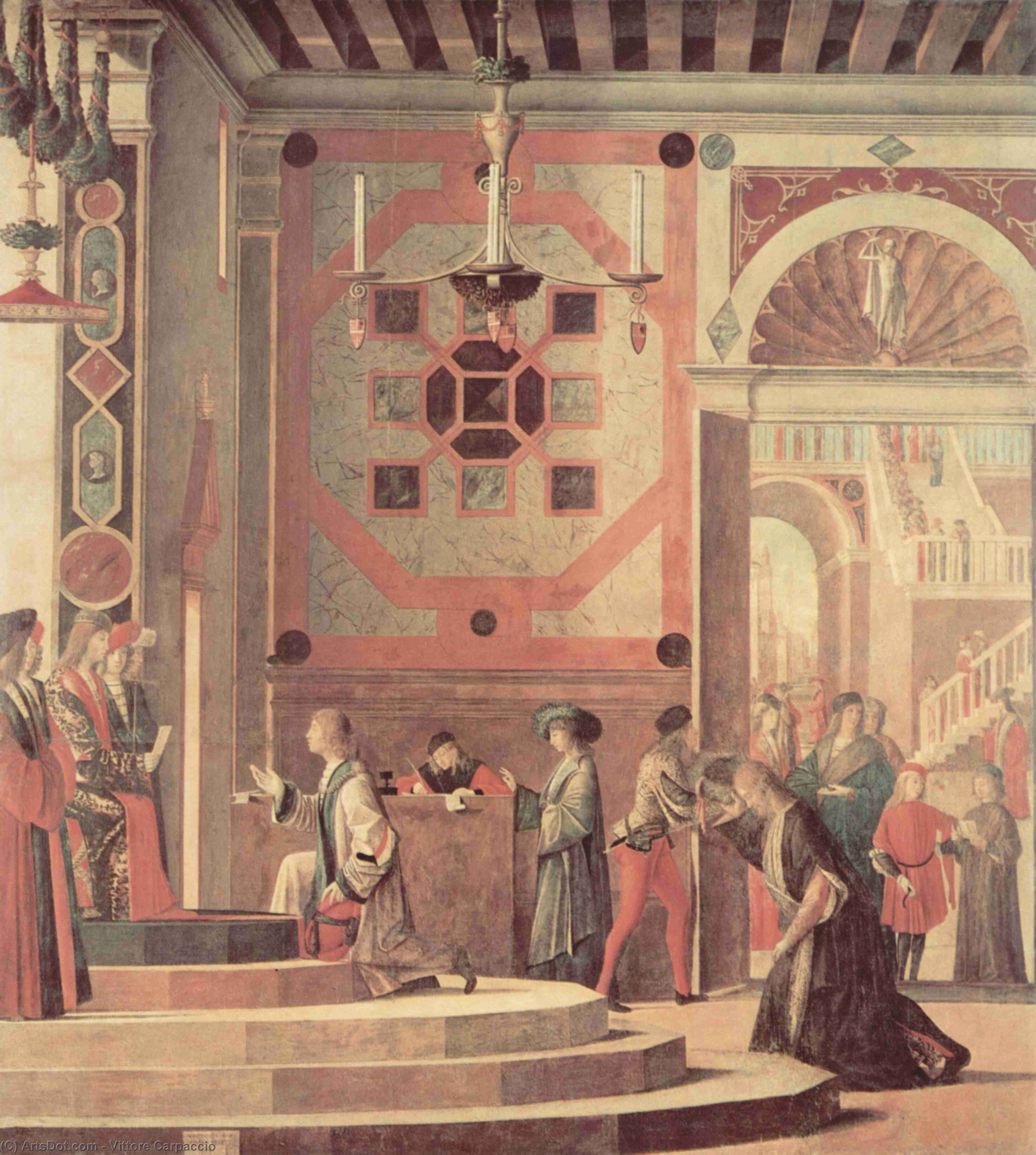 Wikioo.org - The Encyclopedia of Fine Arts - Painting, Artwork by Vittore Carpaccio - The Departure of the English Ambassadors