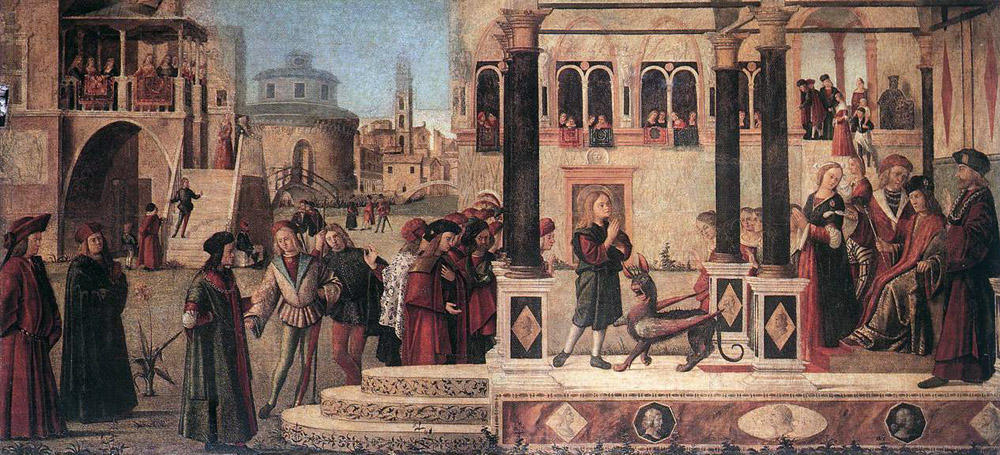 Wikioo.org – L'Enciclopedia delle Belle Arti - Pittura, Opere di Vittore Carpaccio - Il miracolo di San Tryphonius