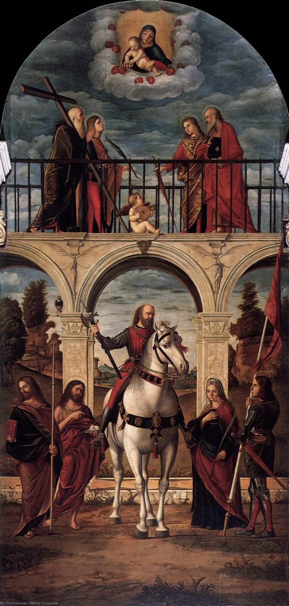 Wikioo.org - The Encyclopedia of Fine Arts - Painting, Artwork by Vittore Carpaccio - The Glory of St. Vidal