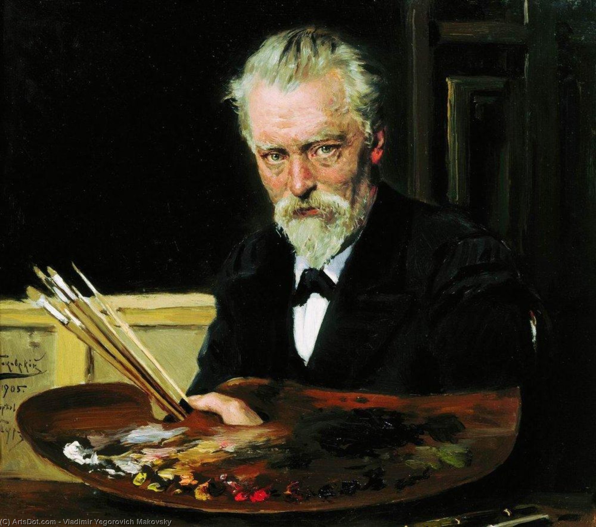 Wikioo.org - The Encyclopedia of Fine Arts - Painting, Artwork by Vladimir Yegorovich Makovsky - Self portrait