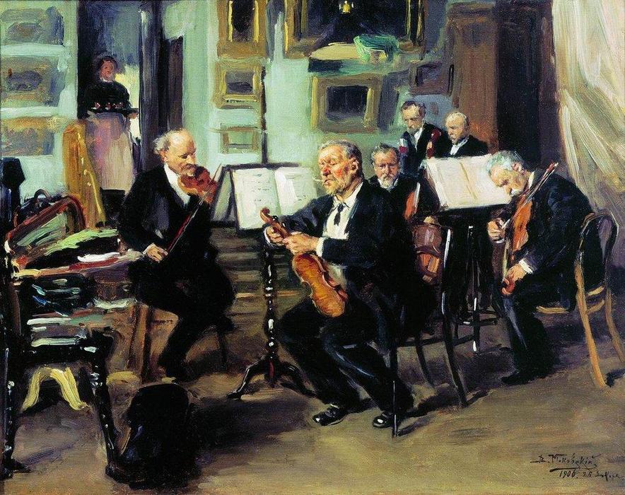 Wikioo.org - The Encyclopedia of Fine Arts - Painting, Artwork by Vladimir Yegorovich Makovsky - Musical Evening
