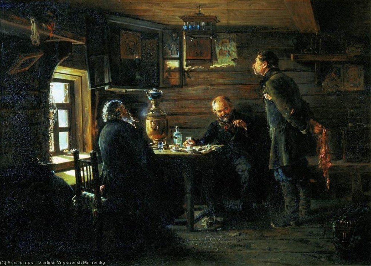 Wikioo.org - The Encyclopedia of Fine Arts - Painting, Artwork by Vladimir Yegorovich Makovsky - Fans of nightingales