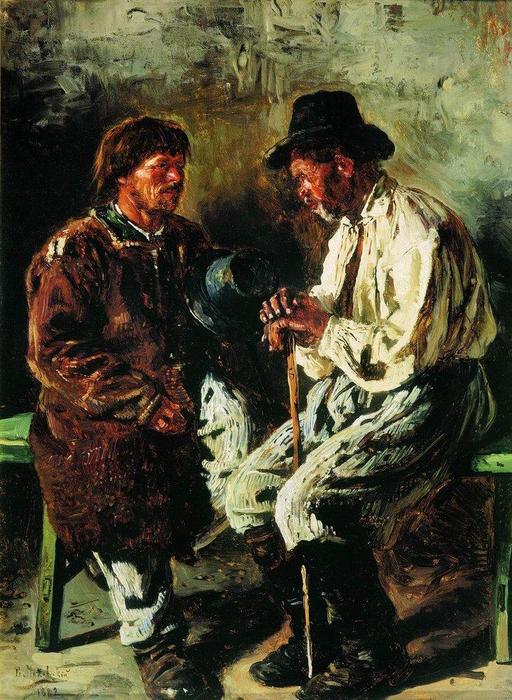 Wikioo.org - The Encyclopedia of Fine Arts - Painting, Artwork by Vladimir Yegorovich Makovsky - Two ukrainians