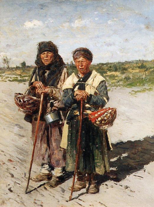 Wikioo.org - The Encyclopedia of Fine Arts - Painting, Artwork by Vladimir Yegorovich Makovsky - Two pilgrims