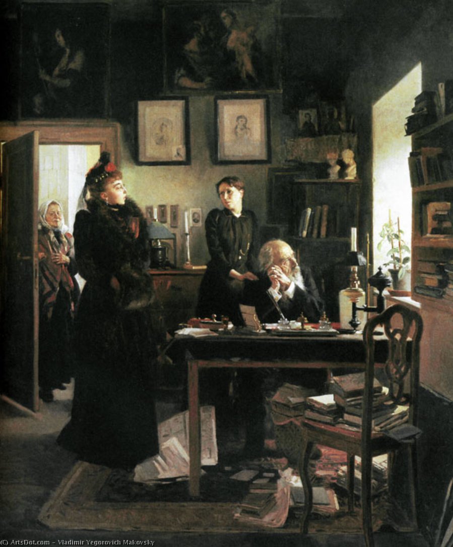 WikiOO.org - אנציקלופדיה לאמנויות יפות - ציור, יצירות אמנות Vladimir Yegorovich Makovsky - Two sisters