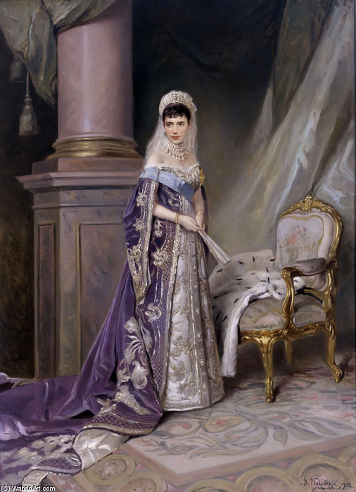 Wikioo.org - The Encyclopedia of Fine Arts - Painting, Artwork by Vladimir Yegorovich Makovsky - Empress Maria Feodorovna