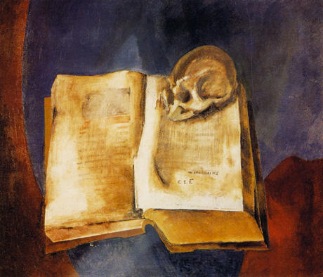 Wikioo.org - The Encyclopedia of Fine Arts - Painting, Artwork by Vladimir Tatlin - A Skull on the Open Book