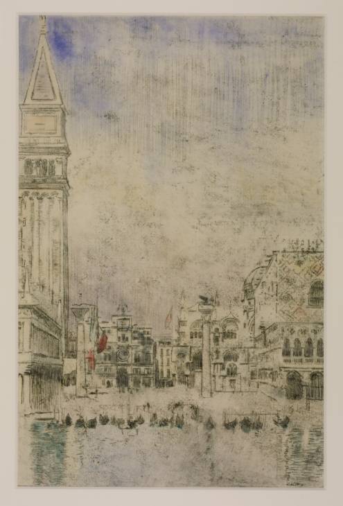 Wikioo.org - The Encyclopedia of Fine Arts - Painting, Artwork by Walter Richard Sickert - The Piazzetta and the Old Campanile, Venice