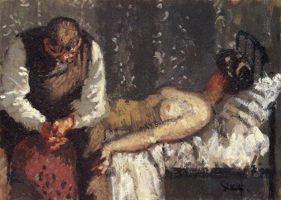 WikiOO.org - 백과 사전 - 회화, 삽화 Walter Richard Sickert - The Camden Town Murder, or What Shall We Do For the Rent.