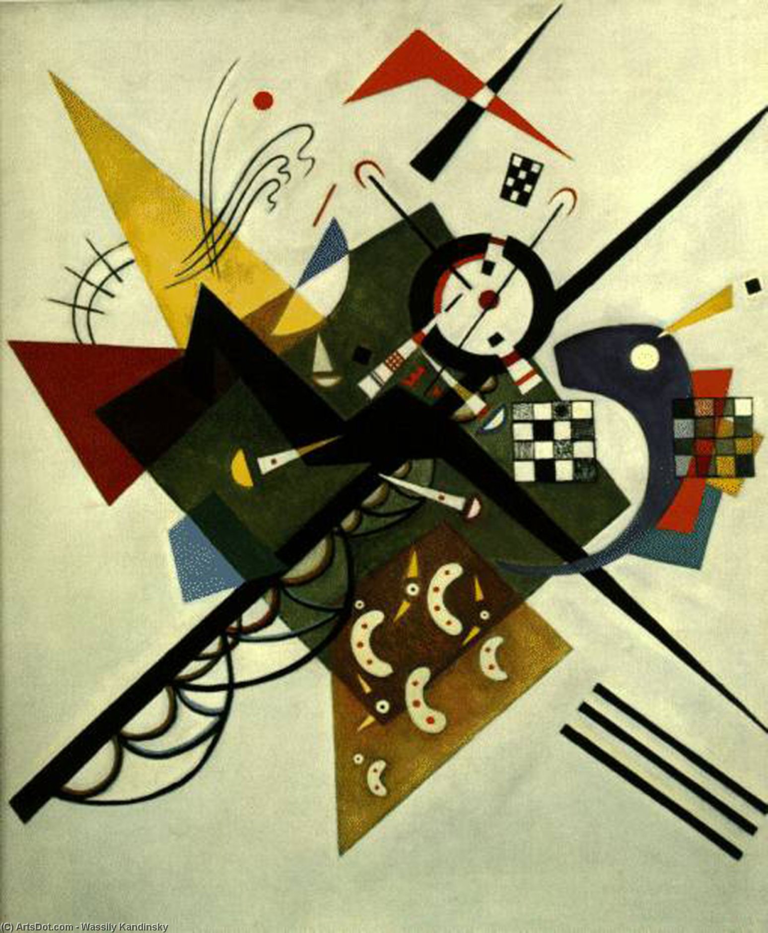 Wikioo.org - Bách khoa toàn thư về mỹ thuật - Vẽ tranh, Tác phẩm nghệ thuật Wassily Kandinsky - On White II