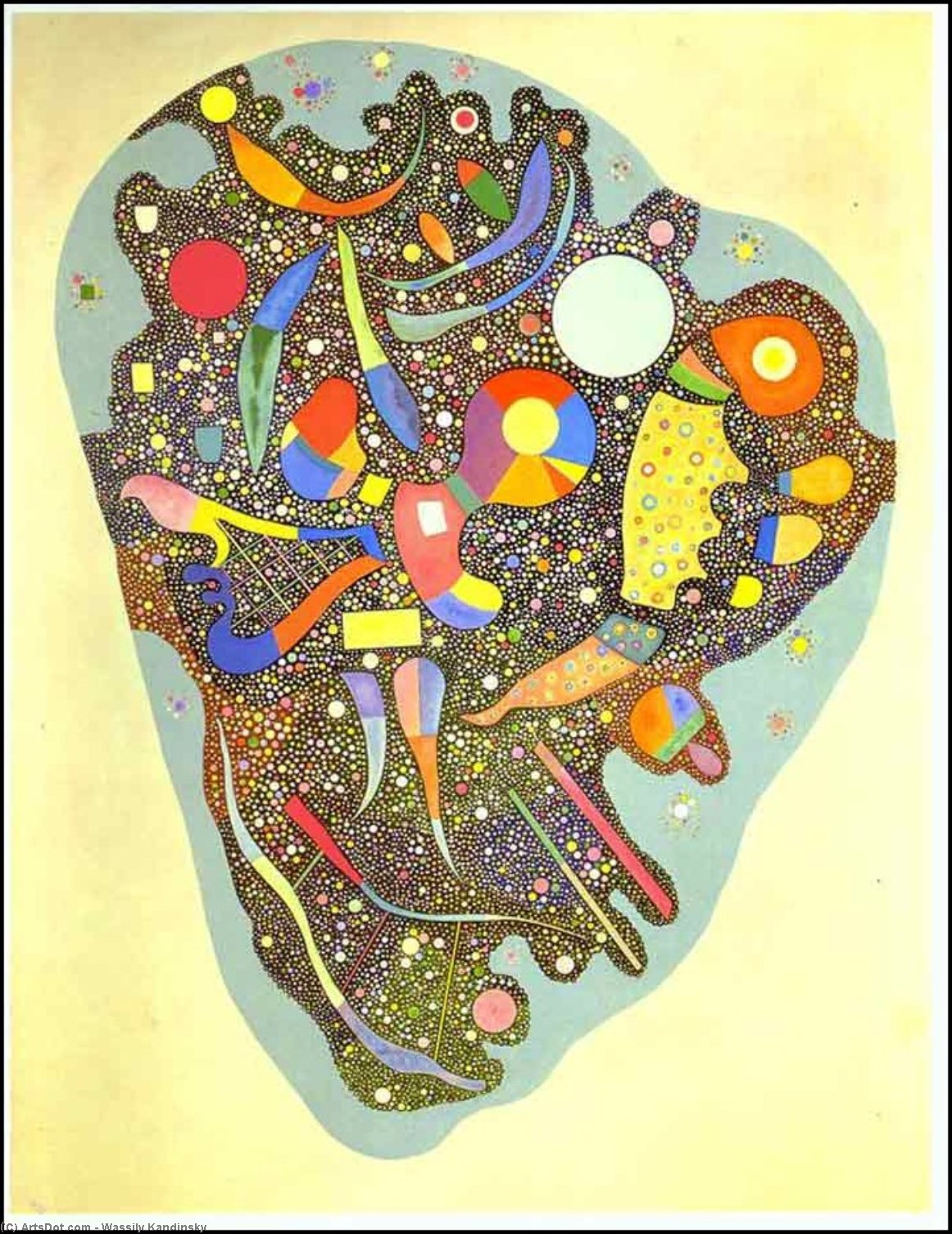 Wikoo.org - موسوعة الفنون الجميلة - اللوحة، العمل الفني Wassily Kandinsky - Colourful Ensemble