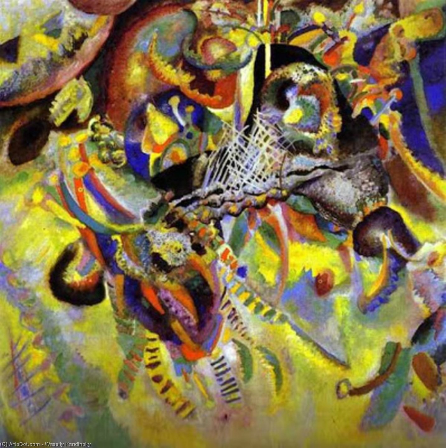 WikiOO.org - Encyclopedia of Fine Arts - Schilderen, Artwork Wassily Kandinsky - Fugue
