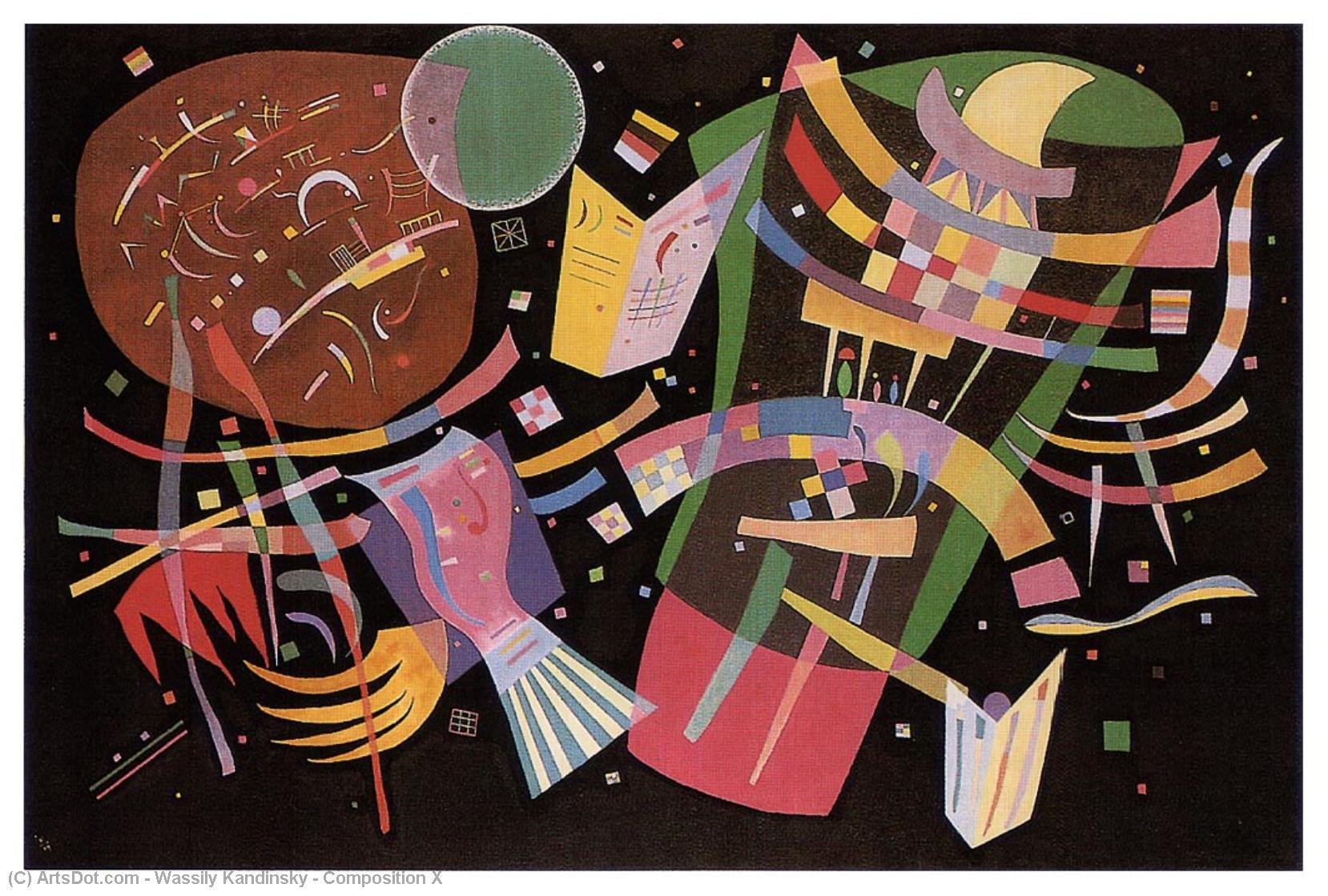 WikiOO.org - Εγκυκλοπαίδεια Καλών Τεχνών - Ζωγραφική, έργα τέχνης Wassily Kandinsky - Composition X