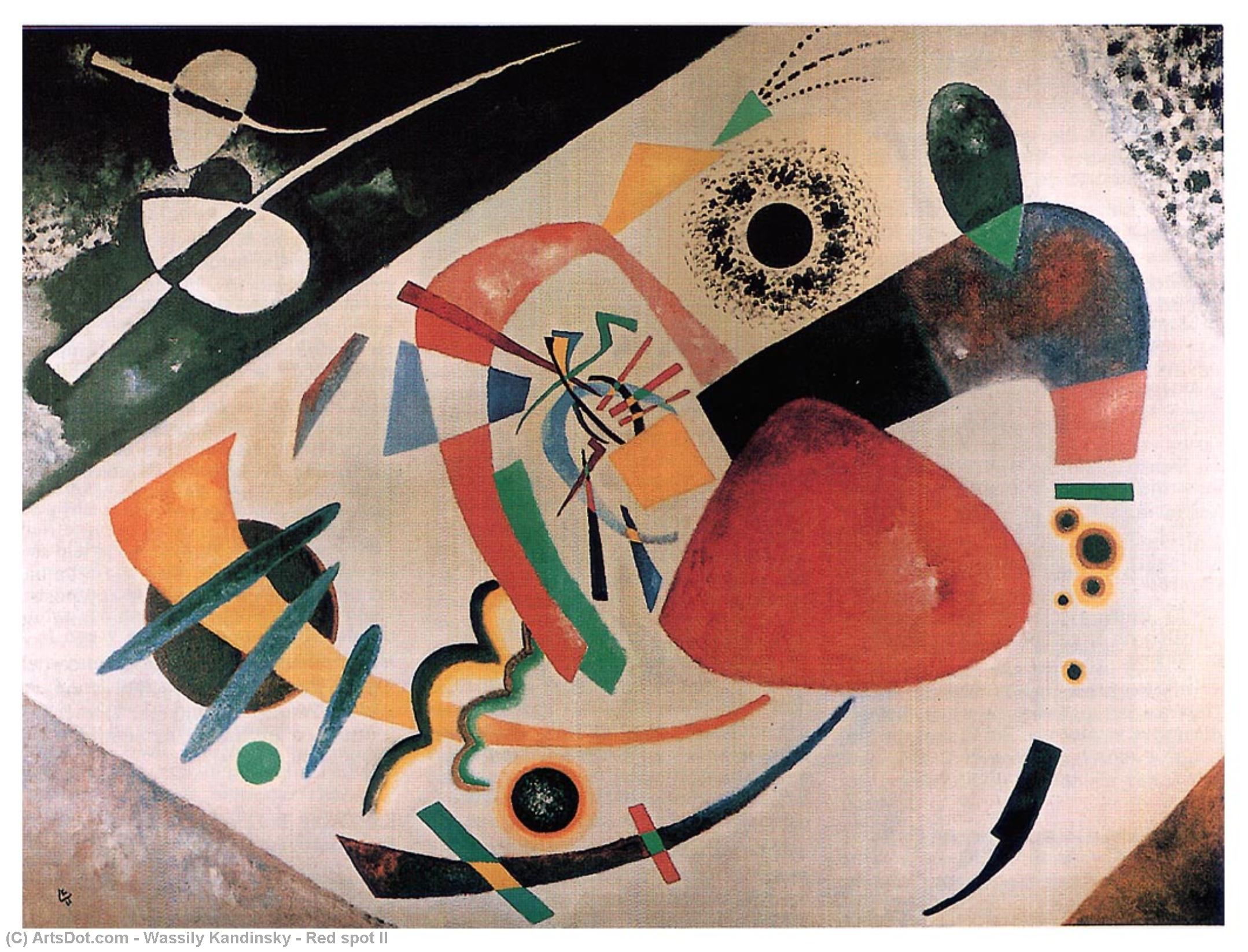 WikiOO.org - Εγκυκλοπαίδεια Καλών Τεχνών - Ζωγραφική, έργα τέχνης Wassily Kandinsky - Red spot II