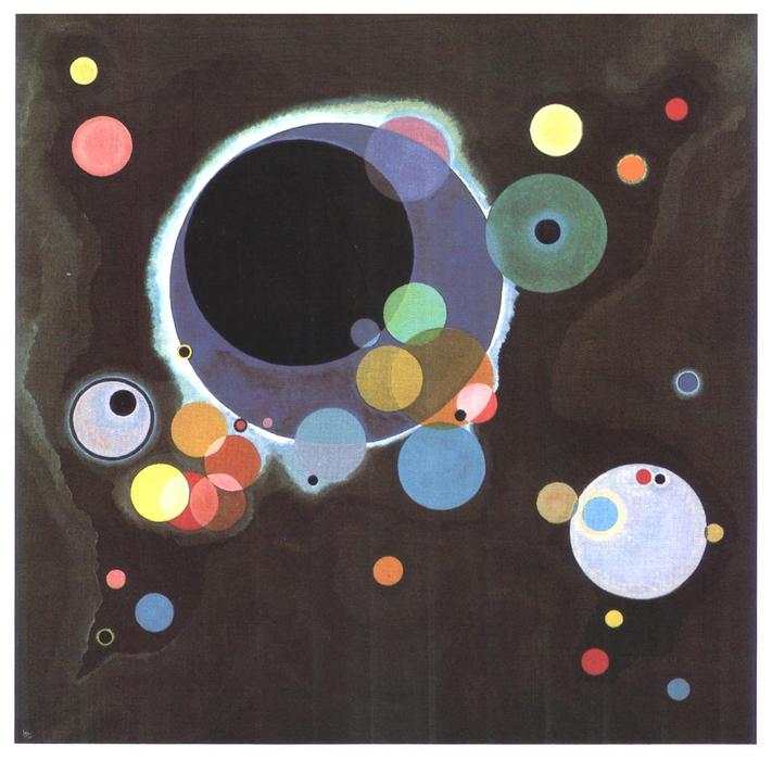 WikiOO.org - 백과 사전 - 회화, 삽화 Wassily Kandinsky - Several circles