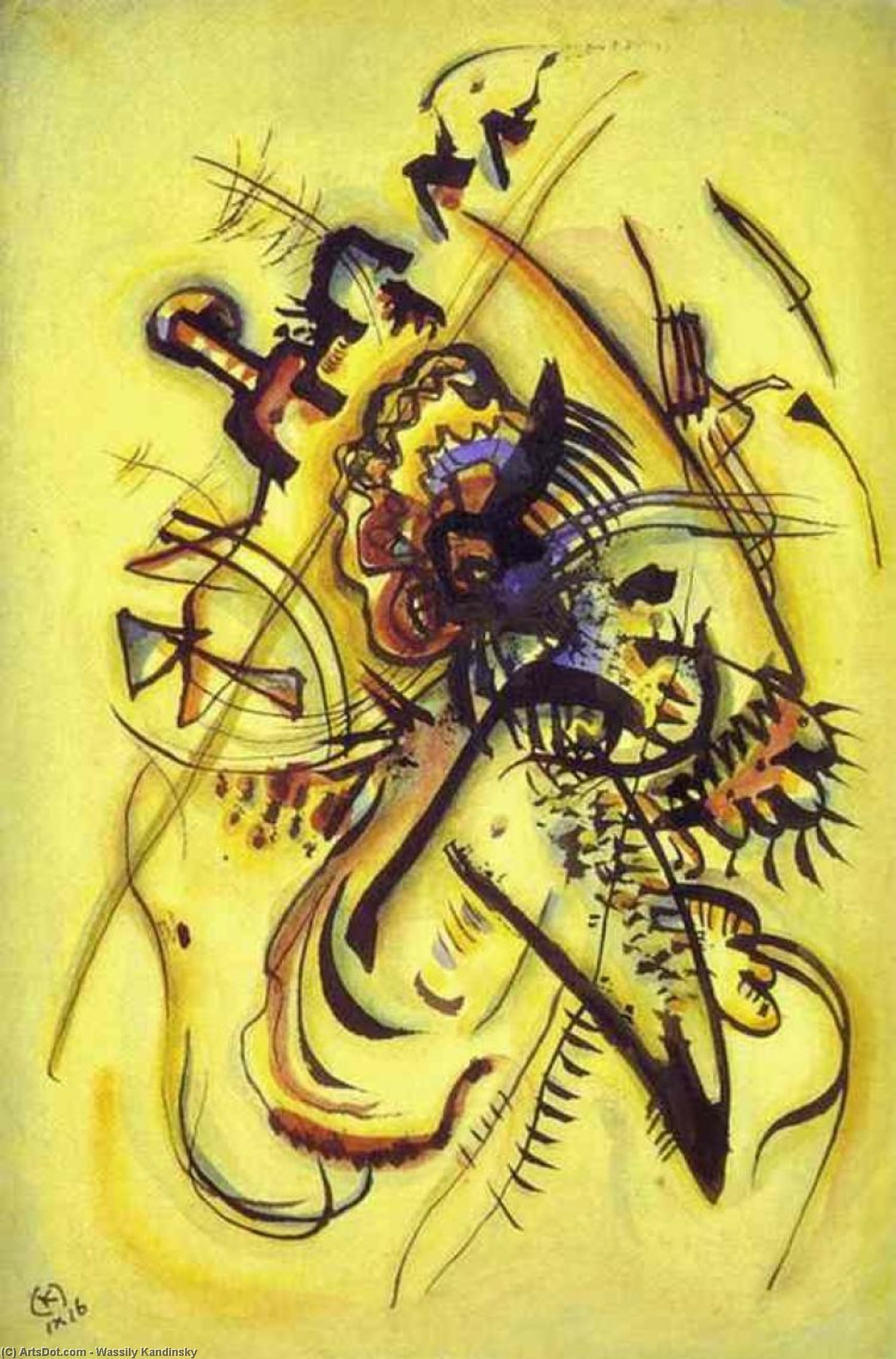 Wikioo.org - The Encyclopedia of Fine Arts - Painting, Artwork by Wassily Kandinsky - To the Unknown Voice