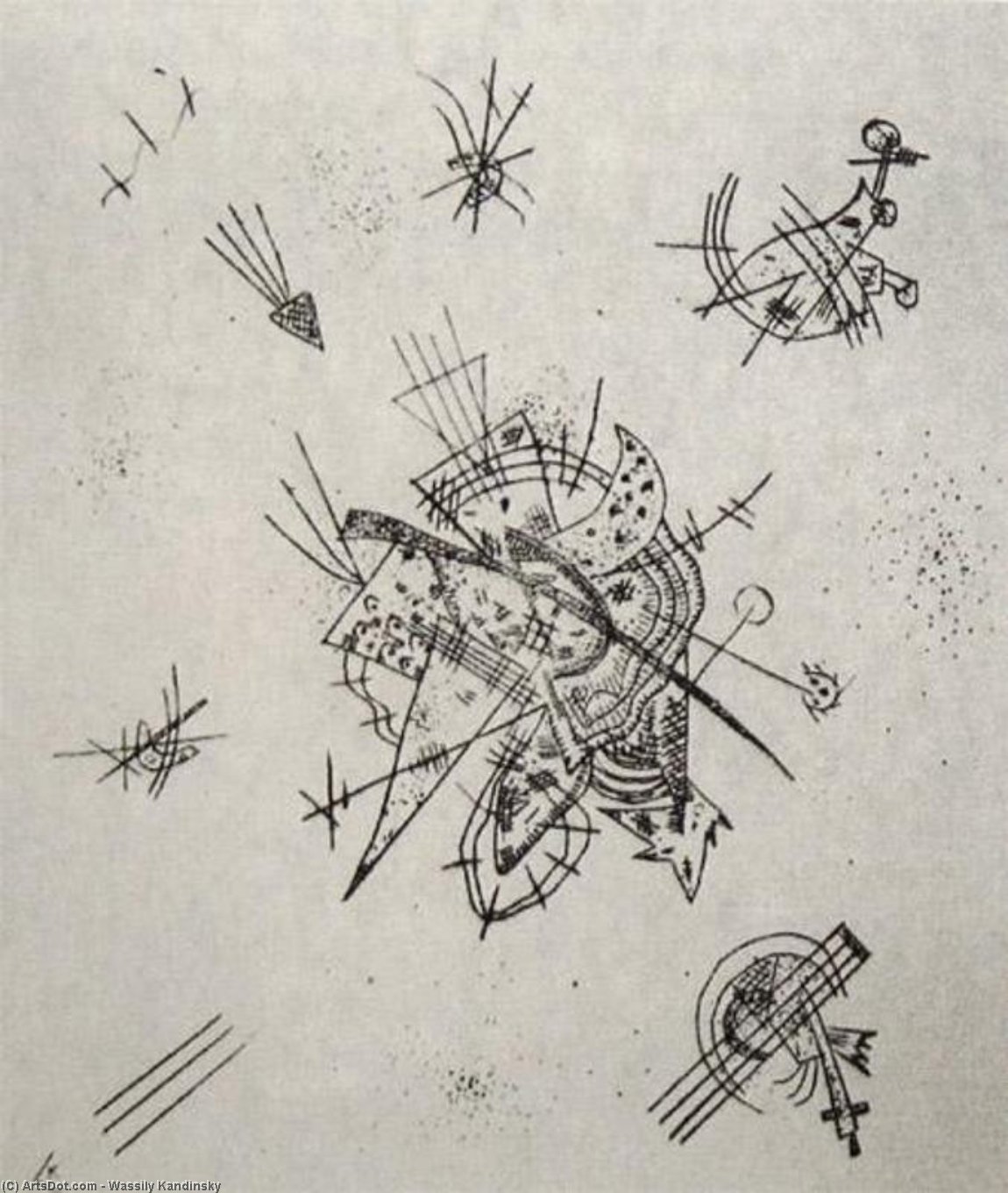 WikiOO.org - Encyclopedia of Fine Arts - Maleri, Artwork Wassily Kandinsky - Small Worlds X