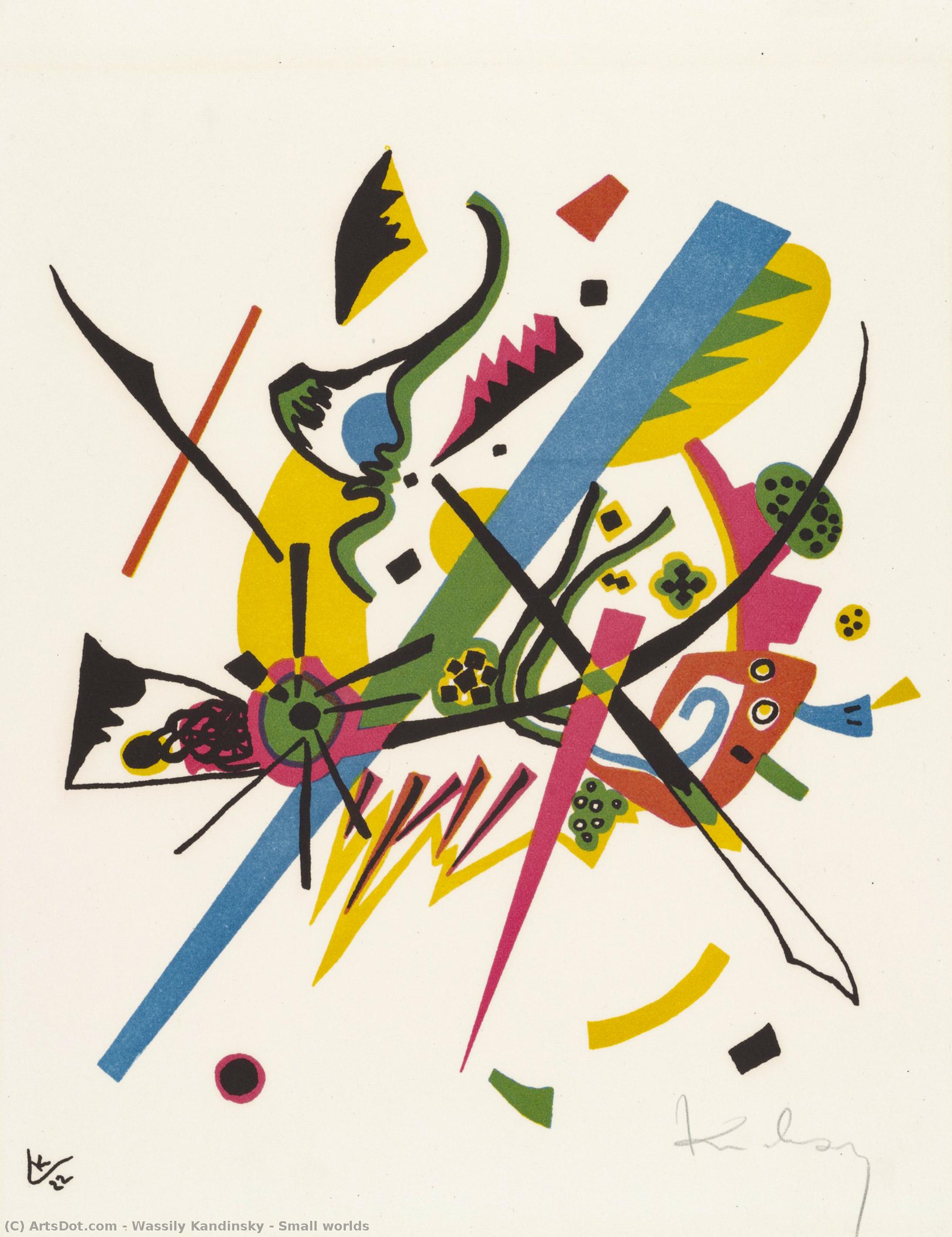 WikiOO.org - Enciclopédia das Belas Artes - Pintura, Arte por Wassily Kandinsky - Small worlds