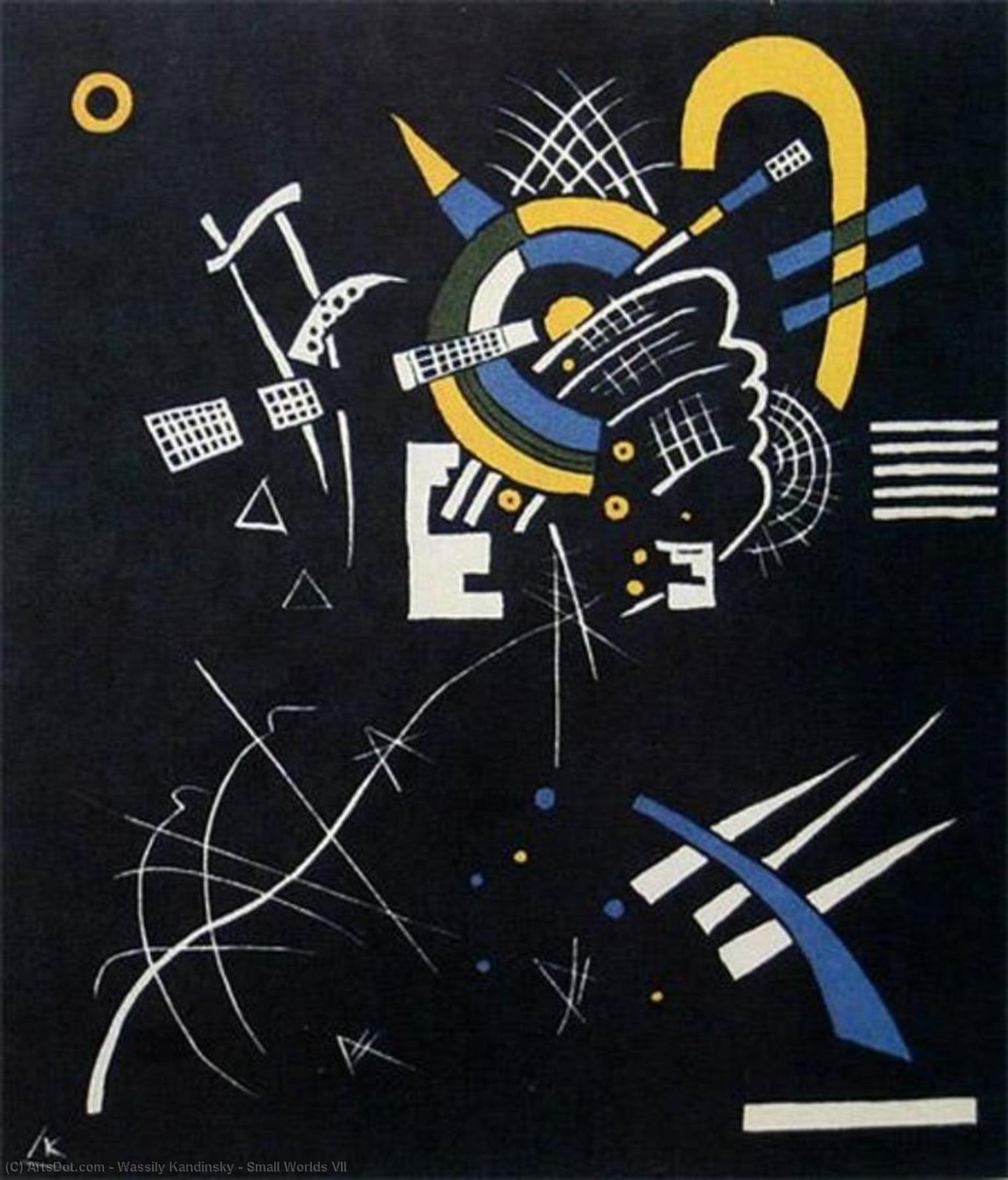 Wikioo.org - Bách khoa toàn thư về mỹ thuật - Vẽ tranh, Tác phẩm nghệ thuật Wassily Kandinsky - Small Worlds VII
