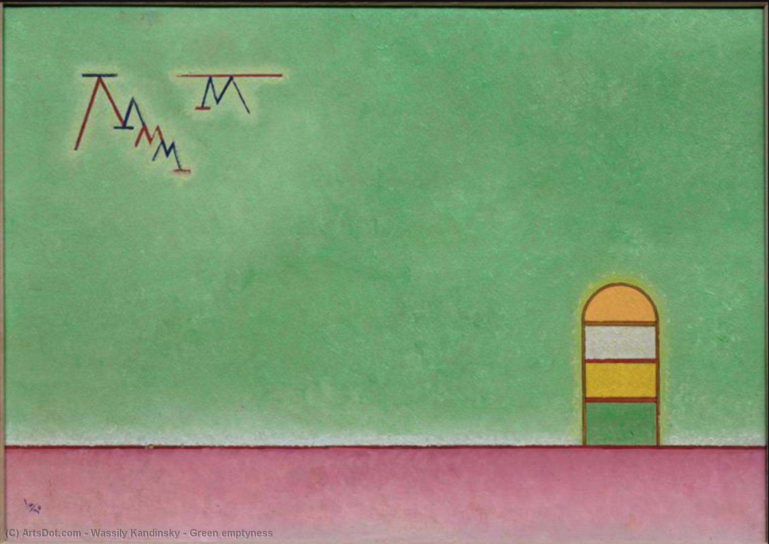 Wikioo.org - The Encyclopedia of Fine Arts - Painting, Artwork by Wassily Kandinsky - Green emptyness