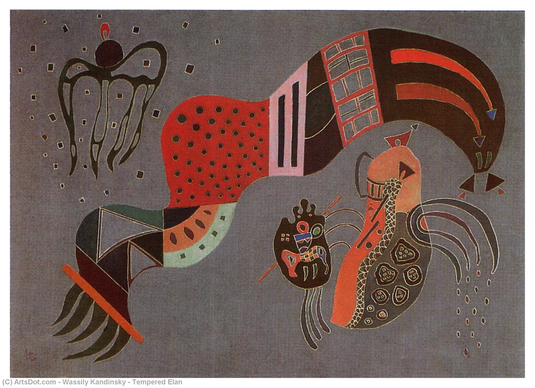 Wikoo.org - موسوعة الفنون الجميلة - اللوحة، العمل الفني Wassily Kandinsky - Tempered Elan