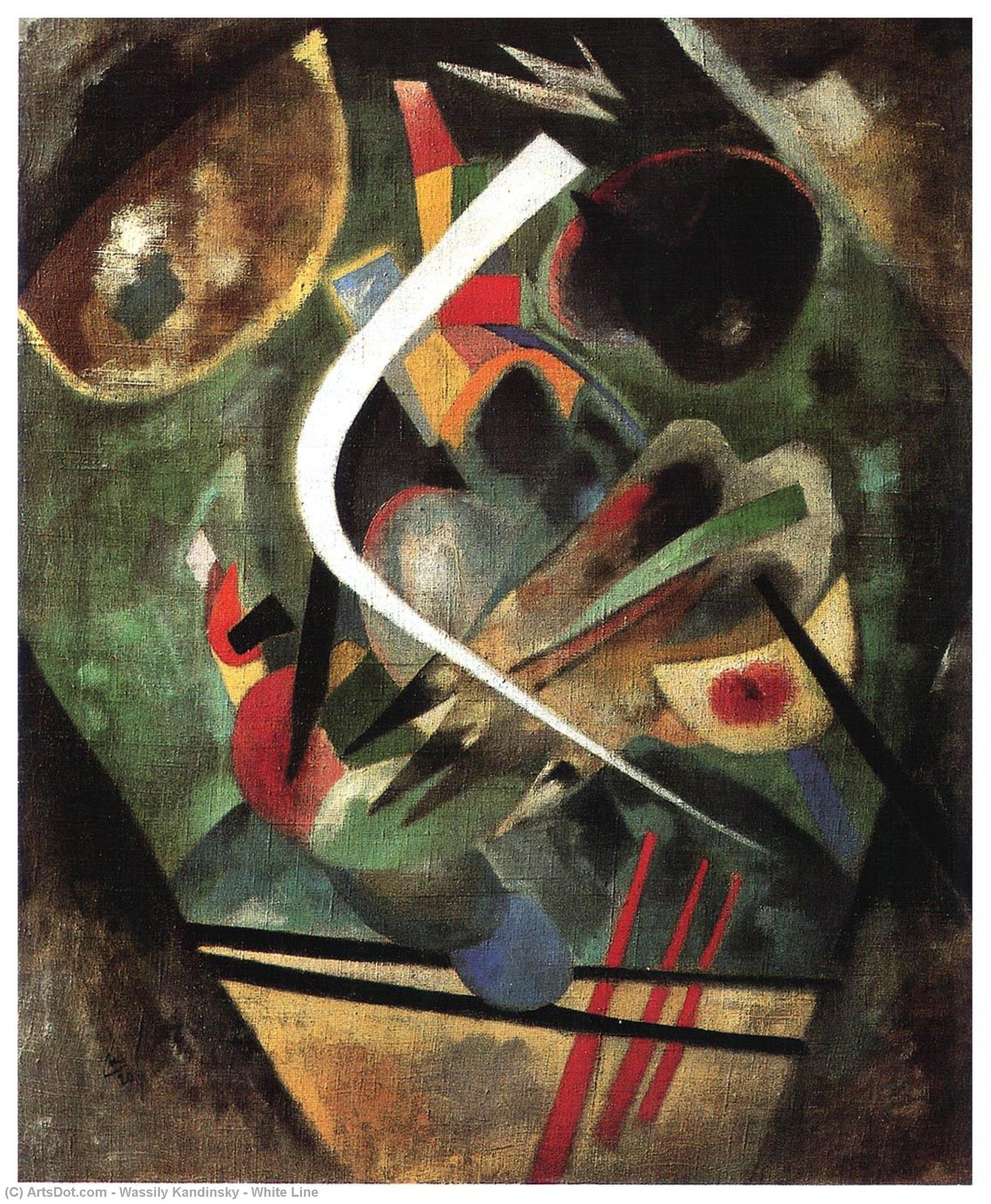 WikiOO.org - Encyclopedia of Fine Arts - Maalaus, taideteos Wassily Kandinsky - White Line