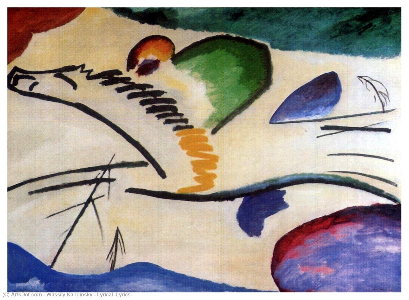 Wikioo.org - Bách khoa toàn thư về mỹ thuật - Vẽ tranh, Tác phẩm nghệ thuật Wassily Kandinsky - Lyrical (Lyrics)
