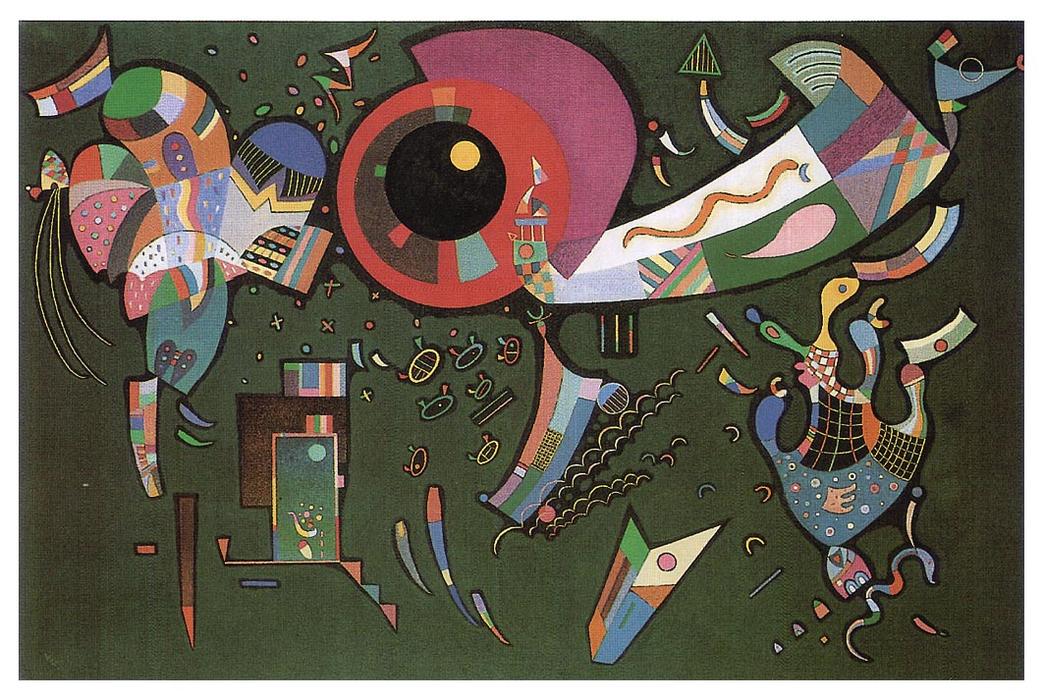 WikiOO.org - Enciclopédia das Belas Artes - Pintura, Arte por Wassily Kandinsky - Around the circle