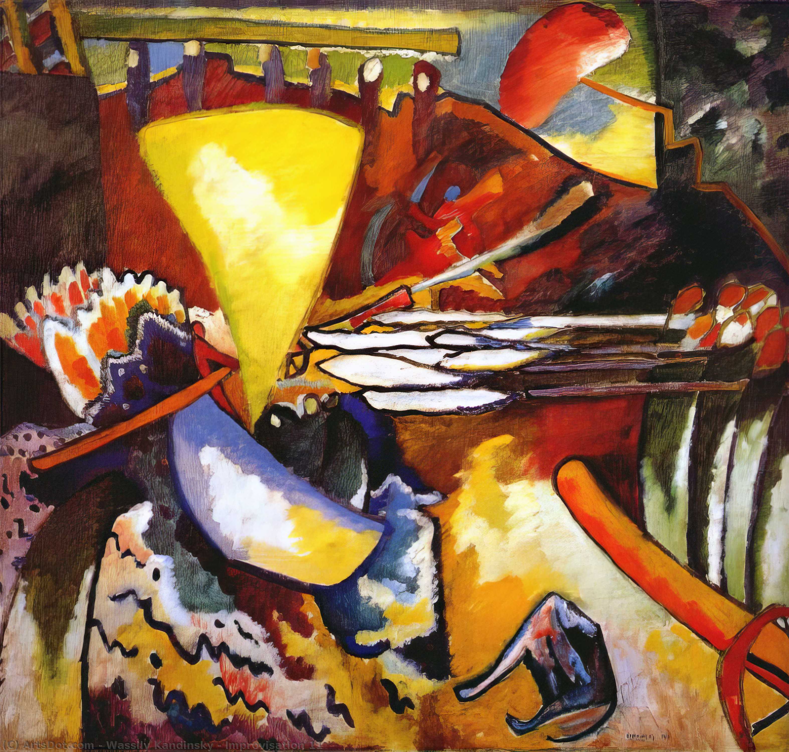 WikiOO.org - Encyclopedia of Fine Arts - Maalaus, taideteos Wassily Kandinsky - Improvisation 11