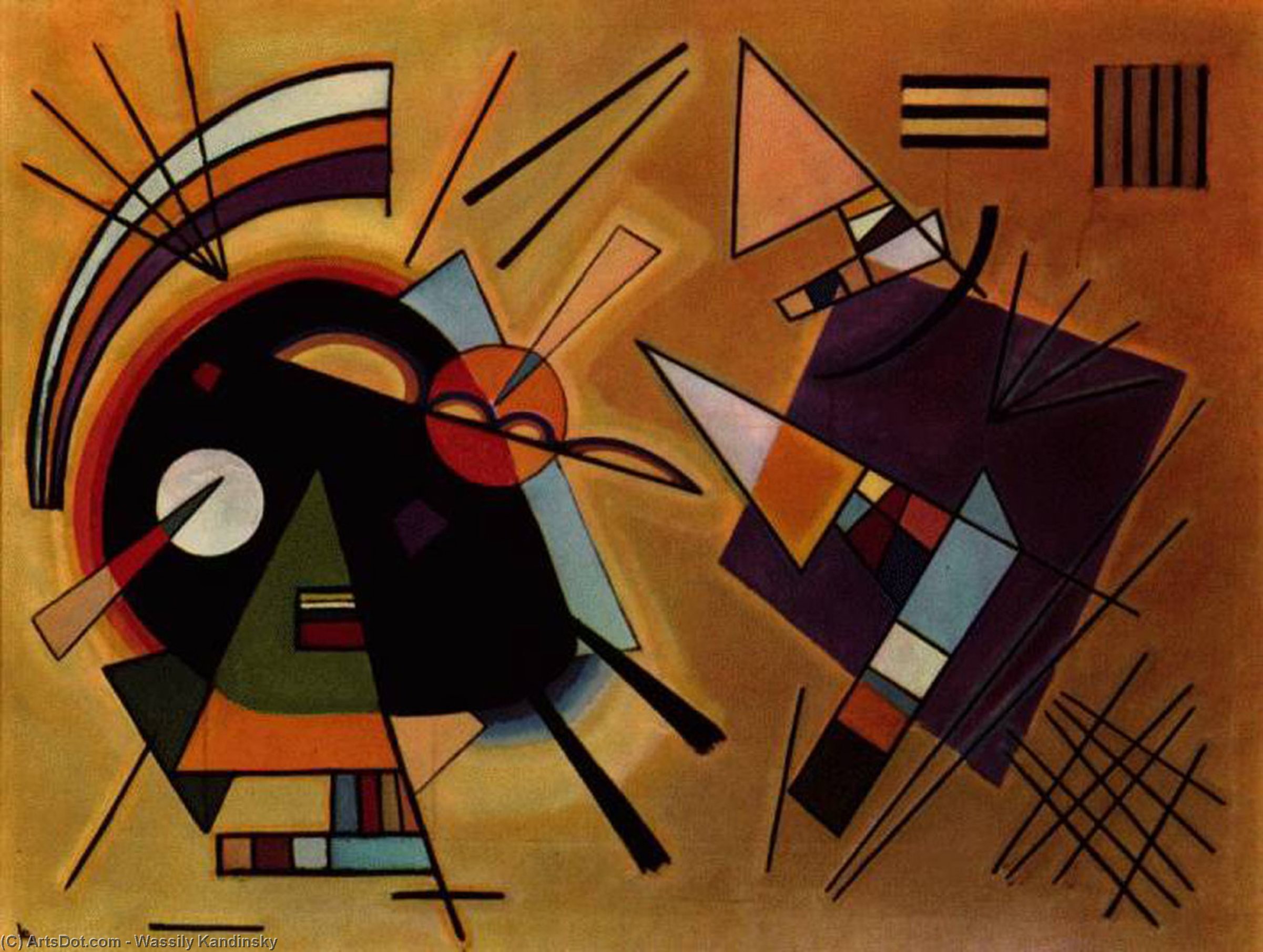 Wikioo.org - The Encyclopedia of Fine Arts - Painting, Artwork by Wassily Kandinsky - Black and Violet