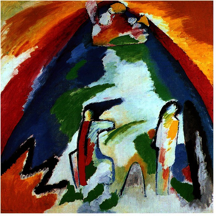 WikiOO.org - Enciklopedija likovnih umjetnosti - Slikarstvo, umjetnička djela Wassily Kandinsky - A mountain