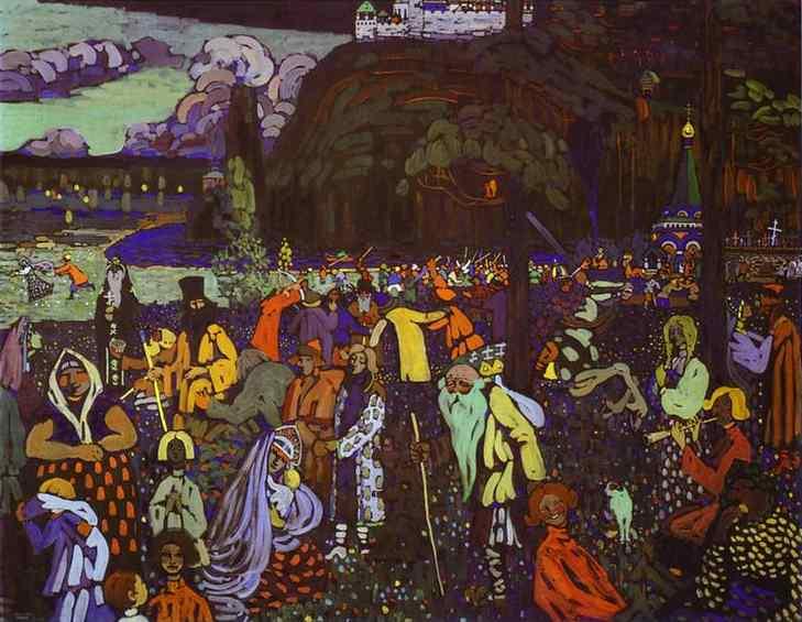 Wikoo.org - موسوعة الفنون الجميلة - اللوحة، العمل الفني Wassily Kandinsky - Colorful life