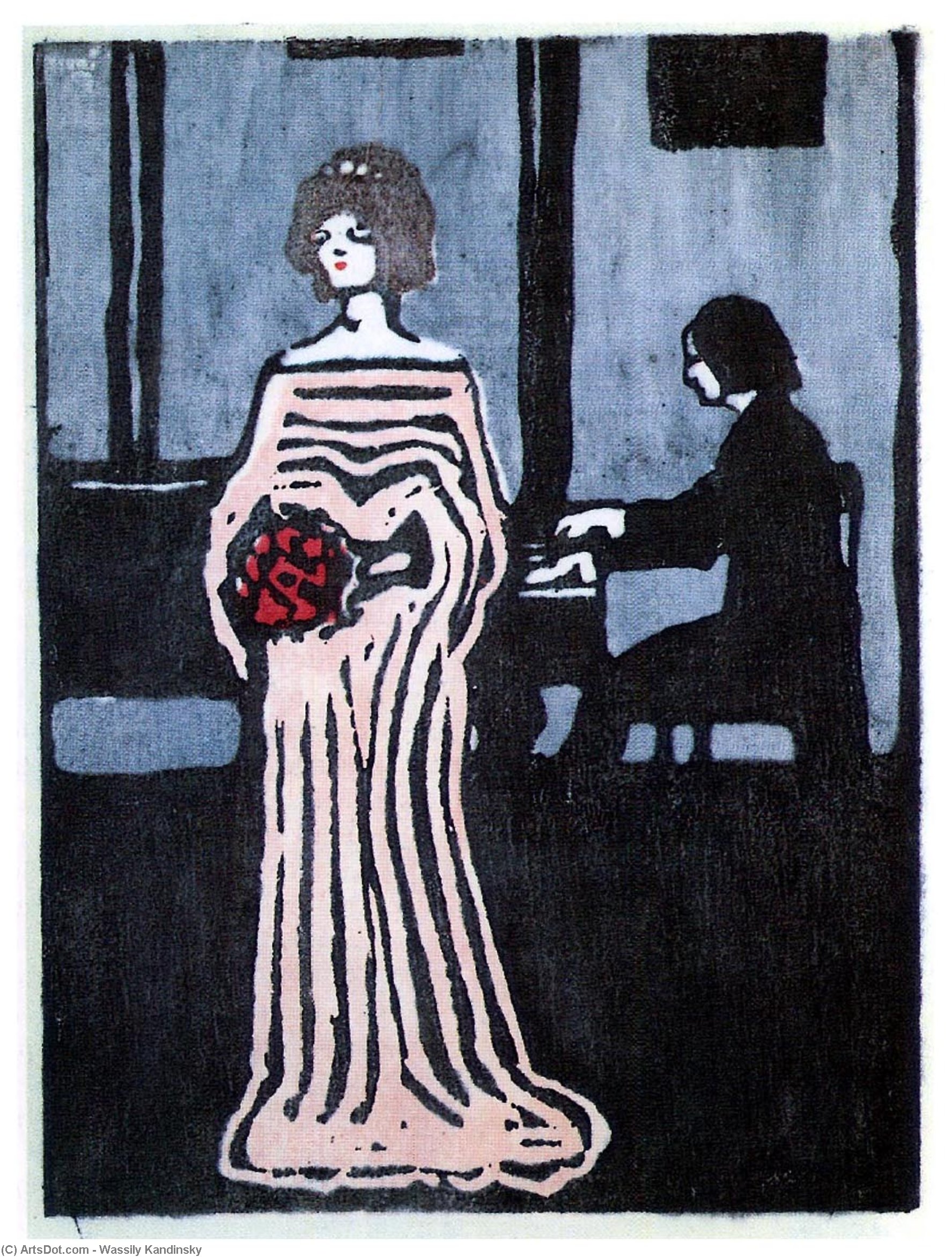 Wikioo.org - สารานุกรมวิจิตรศิลป์ - จิตรกรรม Wassily Kandinsky - The singer