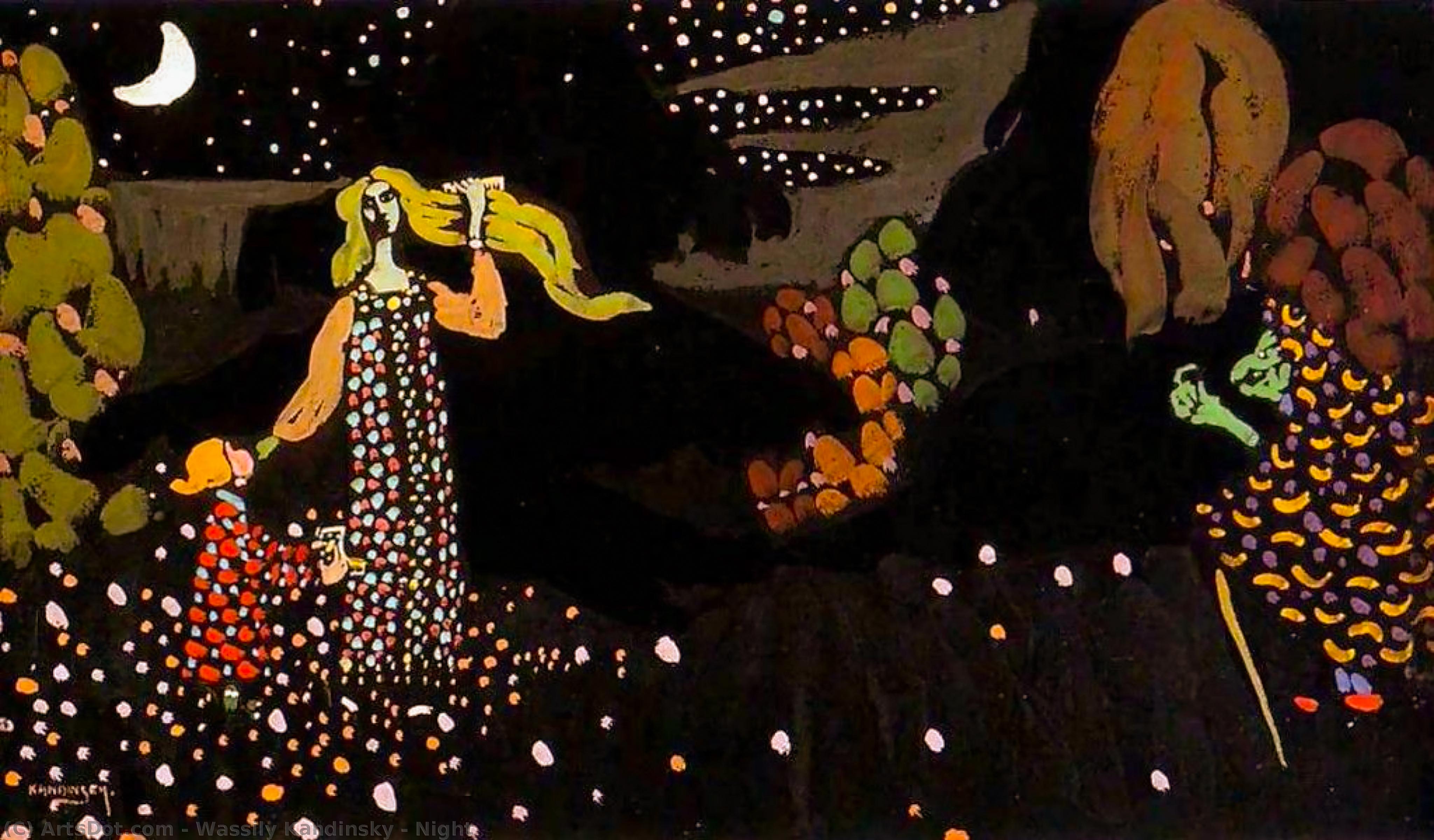 WikiOO.org - Енциклопедія образотворчого мистецтва - Живопис, Картини
 Wassily Kandinsky - Night