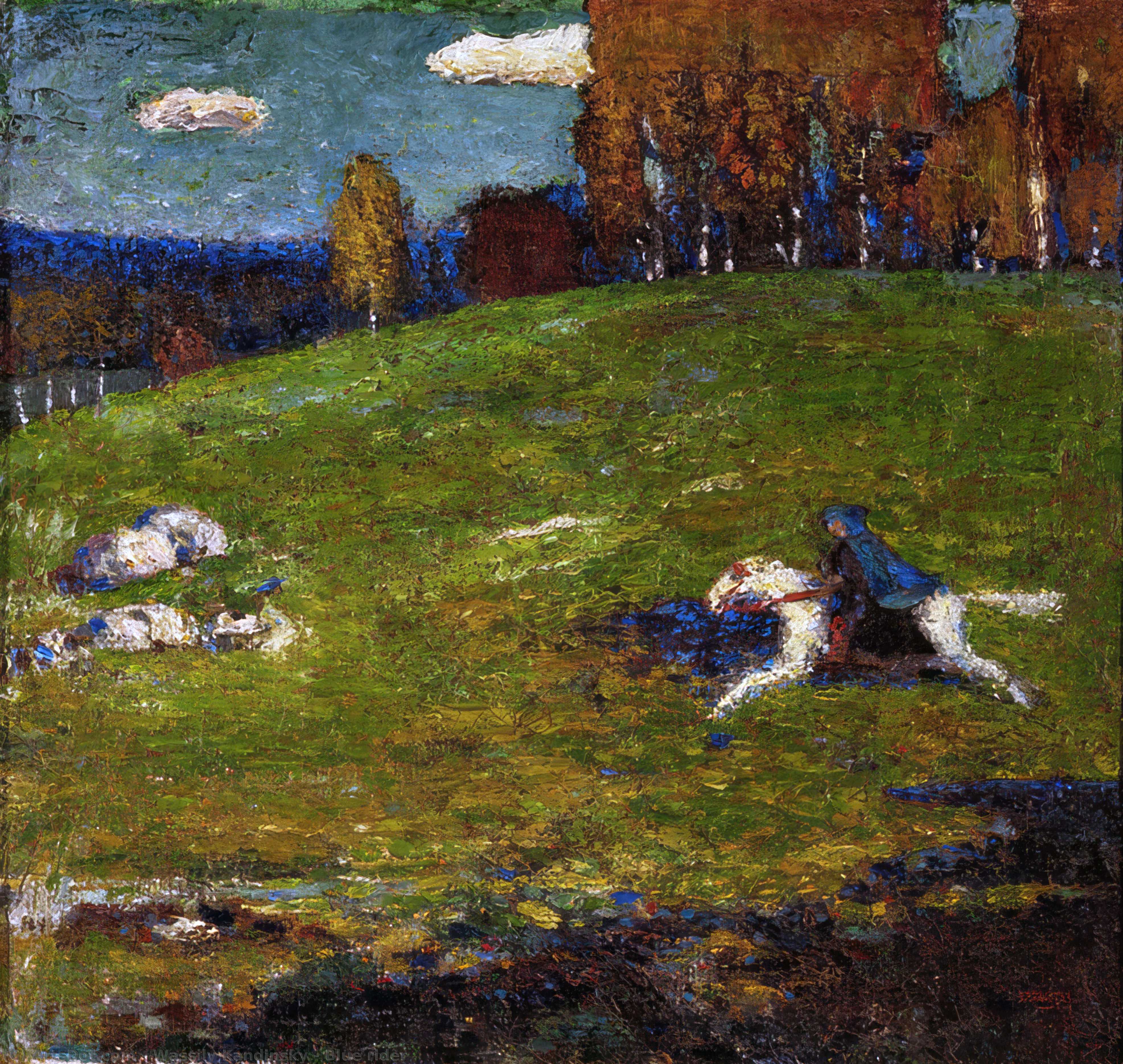 Wikioo.org - The Encyclopedia of Fine Arts - Painting, Artwork by Wassily Kandinsky - Blue rider