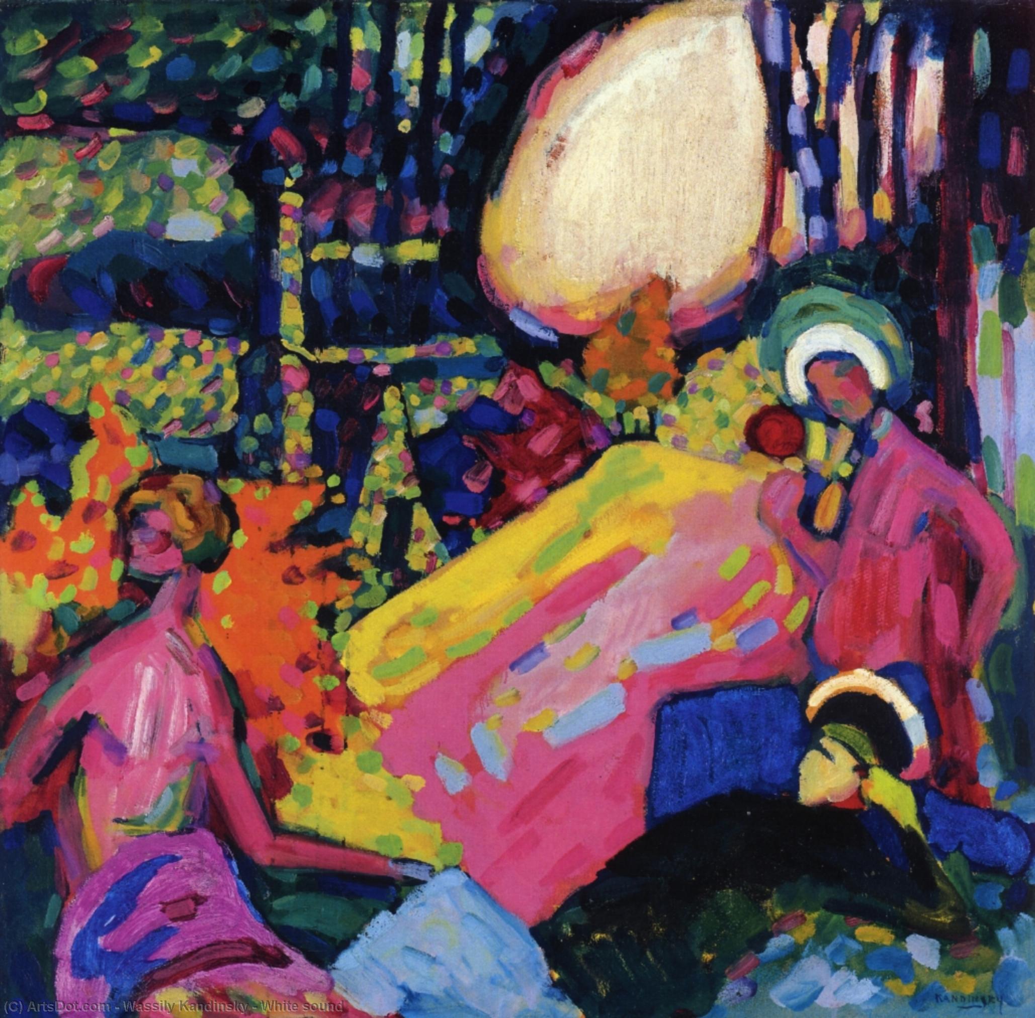 Wikioo.org - Bách khoa toàn thư về mỹ thuật - Vẽ tranh, Tác phẩm nghệ thuật Wassily Kandinsky - White sound