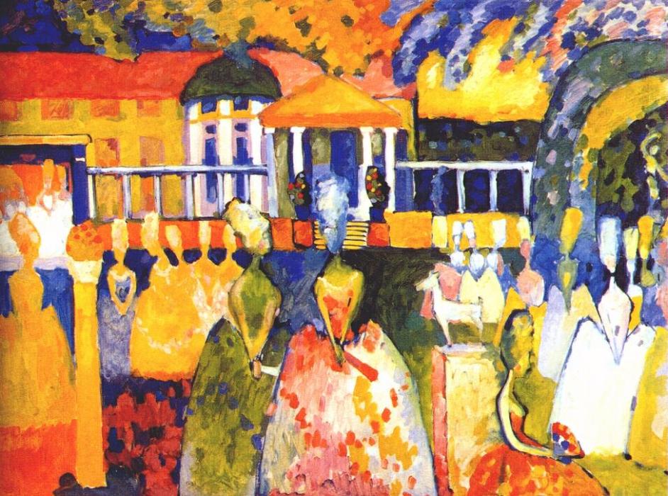 Wikoo.org - موسوعة الفنون الجميلة - اللوحة، العمل الفني Wassily Kandinsky - Crinolines