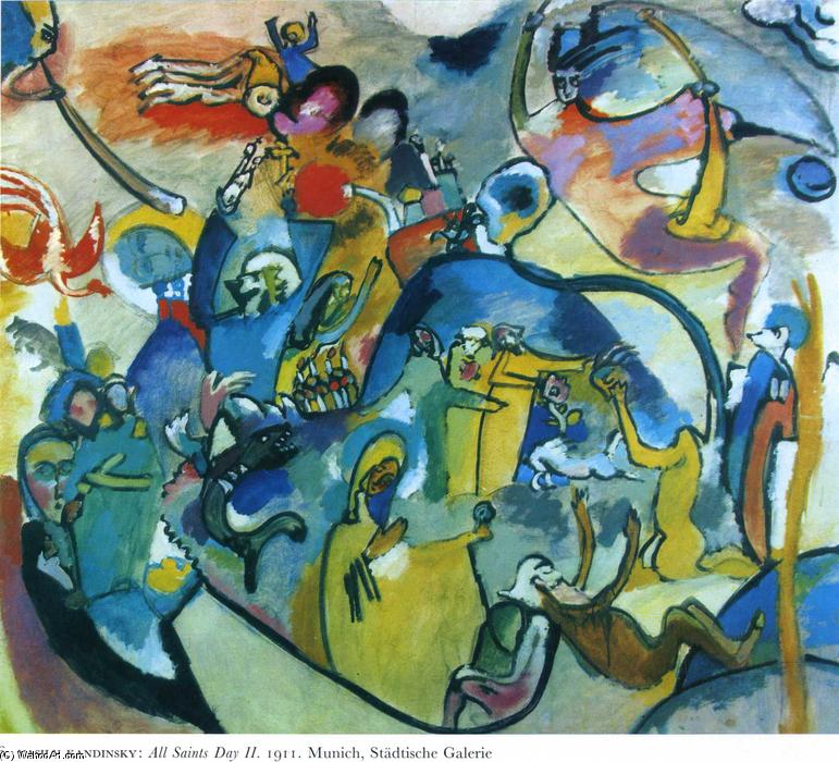Wikoo.org - موسوعة الفنون الجميلة - اللوحة، العمل الفني Wassily Kandinsky - All Saints day II
