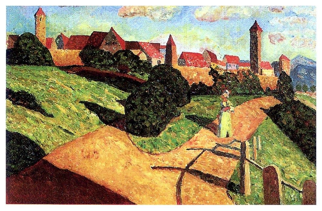 Wikioo.org - The Encyclopedia of Fine Arts - Painting, Artwork by Wassily Kandinsky - Old town II