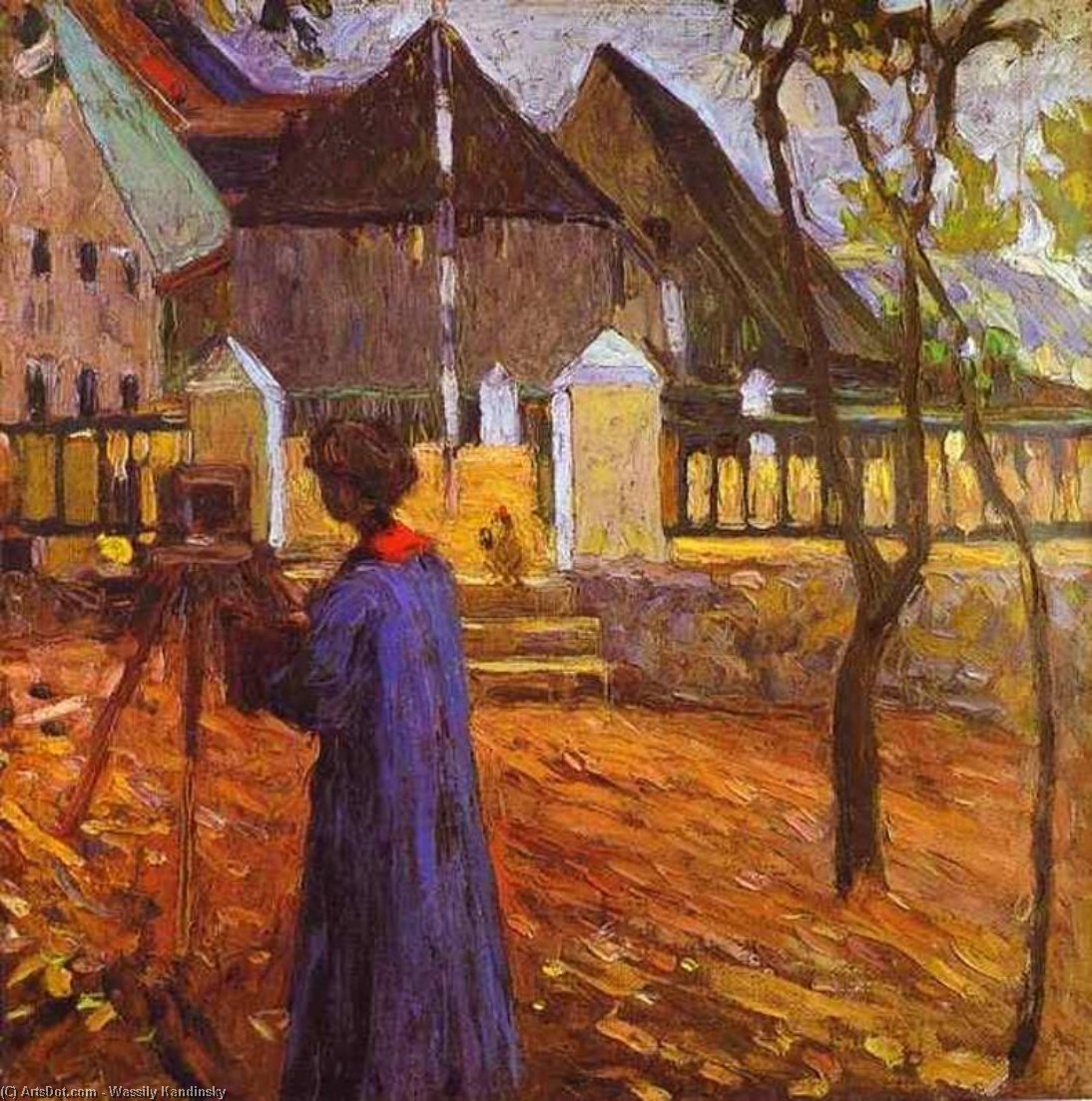 Wikioo.org - The Encyclopedia of Fine Arts - Painting, Artwork by Wassily Kandinsky - Gabriele Munter painting
