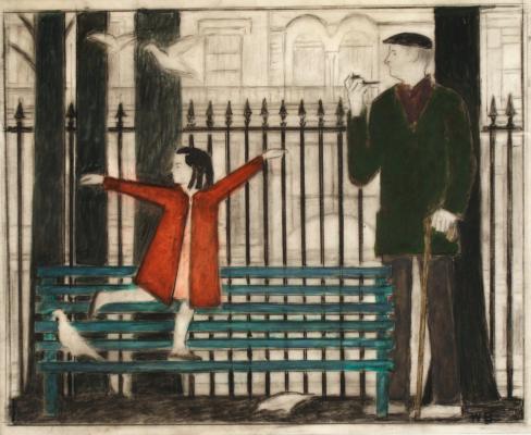 WikiOO.org - Енциклопедія образотворчого мистецтва - Живопис, Картини
 Will Barnet - Study for Gramercy Park