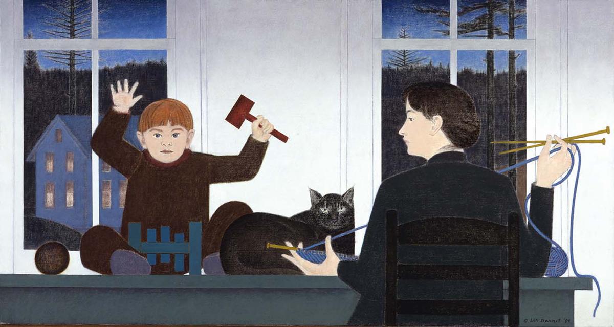 Wikioo.org - The Encyclopedia of Fine Arts - Painting, Artwork by Will Barnet - The blue thread