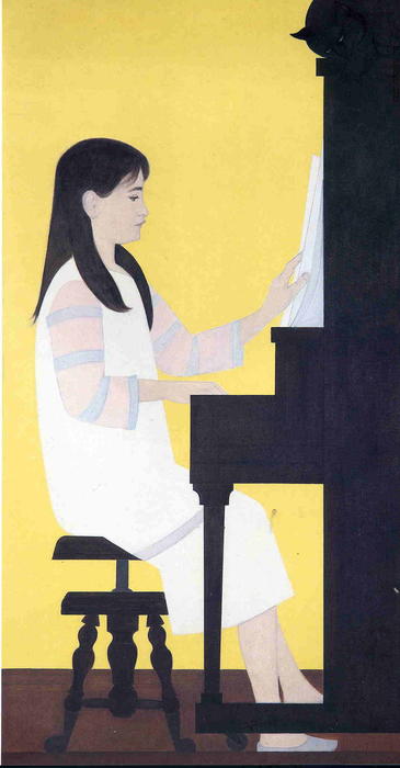 Wikioo.org - The Encyclopedia of Fine Arts - Painting, Artwork by Will Barnet - Girl at Piano