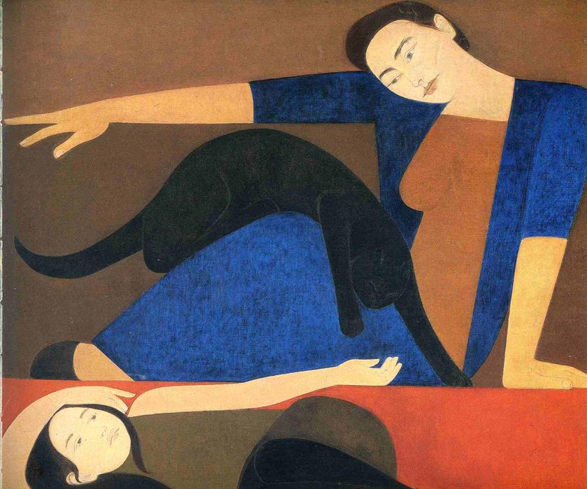 Wikioo.org - The Encyclopedia of Fine Arts - Painting, Artwork by Will Barnet - The Blue Robe