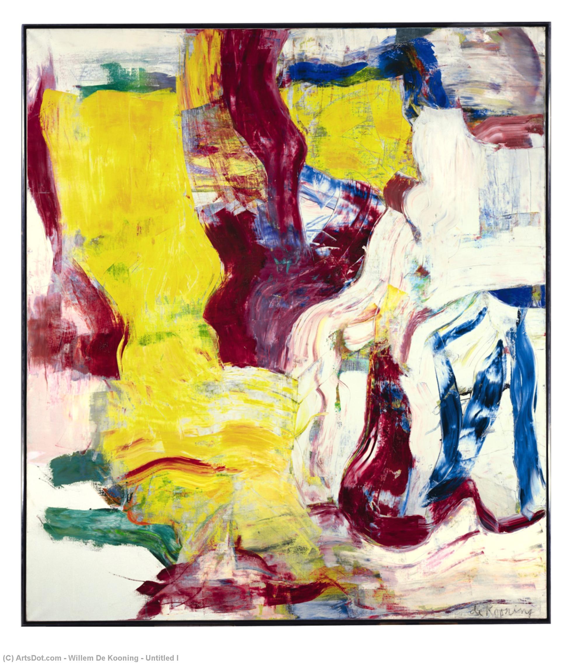 WikiOO.org - Енциклопедия за изящни изкуства - Живопис, Произведения на изкуството Willem De Kooning - Untitled I