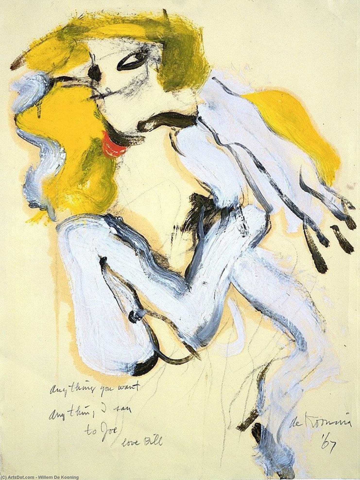 WikiOO.org - Енциклопедия за изящни изкуства - Живопис, Произведения на изкуството Willem De Kooning - Untitled (19)