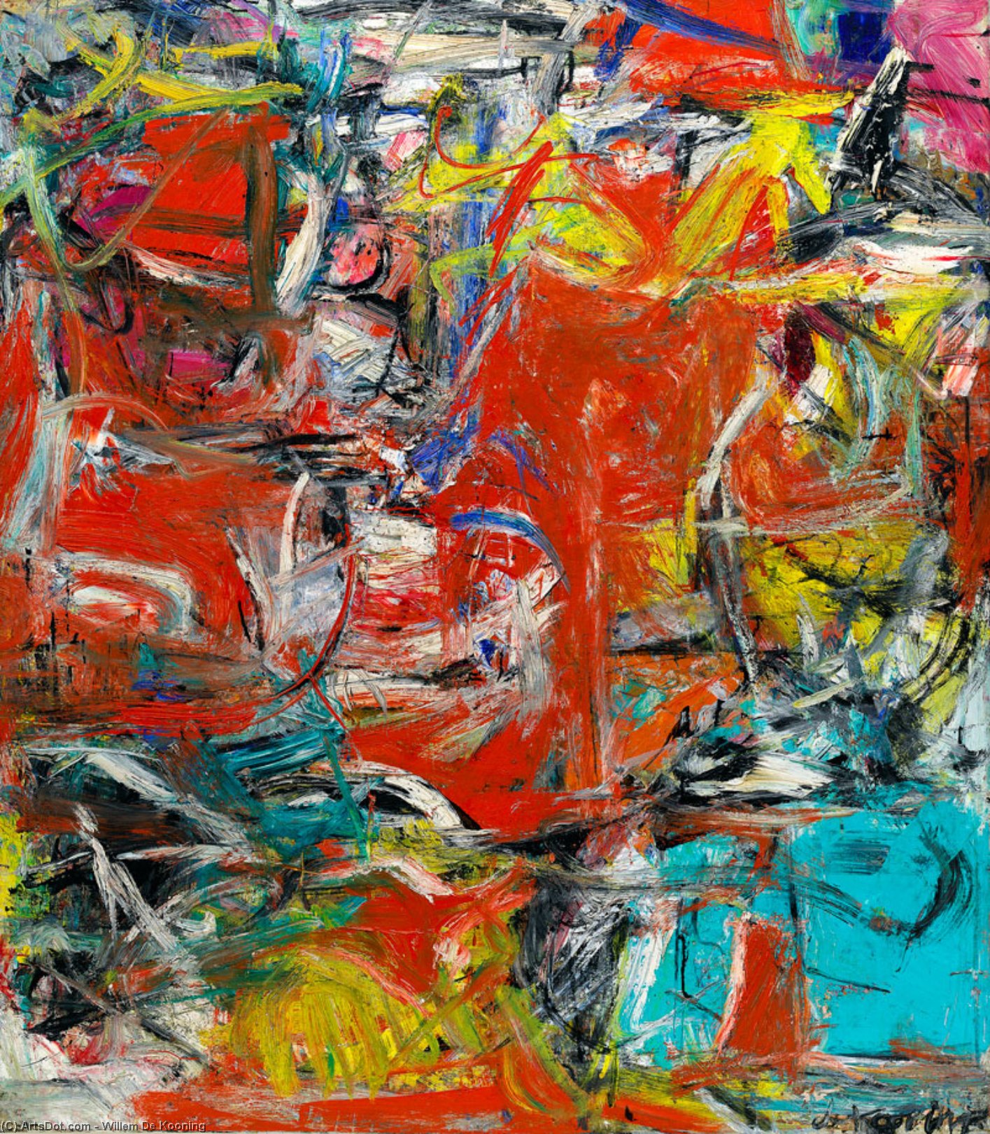 Wikioo.org - The Encyclopedia of Fine Arts - Painting, Artwork by Willem De Kooning - Composition