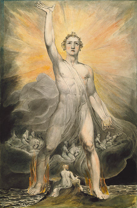 Wikioo.org - Die Enzyklopädie bildender Kunst - Malerei, Kunstwerk von William Blake - der engel von  Offenbarung
